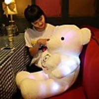 1 pcs Stuffed Animal Plush Toys Plush Dolls Stuffed Animal Plush Toy Bear Teddy Bear Glow Cute LED Light Cotton / Polyester Imaginative Play,  Stocking,  Great Birthday Gifts Party Favor Supplies All