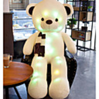 1 pcs Stuffed Animal Talking Stuffed Animals Plush Toy Plush Toys Plush Dolls Stuffed Animal Plush Toy Bear Teddy Bear Glow Cute Singing LED Light Giant Big Cotton / Polyester Imaginative Play / Kids