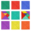 1 pcs Tangram Push Pop Bubble Sensory Fidget Toys Silicone Squeeze Adult Autism Needs Special Stress Relief Funny Toy For Kids Adults miniinthebox