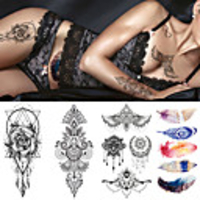 1 pcs Temporary Tattoos Water Resistant / Waterproof / Safety / Creative Face / Body / Hand Water-Transfer Sticker Body Painting Colors