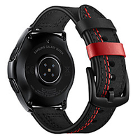 1 Pcs Watch Band 20/22mm Genuine Leather 7 Word Line Watch Strap for Samsung Galaxy Watch 42/46mm miniinthebox