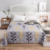 1-Piece Bed Sheets 100% Cotton Plant Grey Small Tree Includes 1 Flat Sheet miniinthebox
