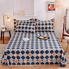 1-Piece Bed Sheets 100% Cotton Soft Reactive Printing Comfortable Blue Geometric Emma Orange Includes 1 Flat Sheet miniinthebox
