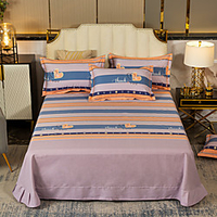 1-Piece Bed Sheets 100% Cotton Soft Reactive Printing Comfortable Geometric True Love Forever Includes 1 Flat Sheet miniinthebox
