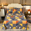 1-Piece Bed Sheets 100% Cotton Soft Reactive Printing Comfortable Geometry - gray True Love Forever Includes 1 Flat Sheet miniinthebox