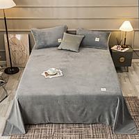 1-Piece Bed Sheets Polyester Milk Velvet Soft Reactive Printing Comfortable Solid Color True Love Forever Includes 1 Flat Sheet miniinthebox