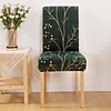 1 Piece Branch Print Stretch Removable Washable Short Dining Chair Covers,  Dining Room Chair Protector Seat Slipcover for Hotel, Banquet, Wedding, Party