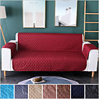 1 Piece Easy-Going Sofa Slipcover Reversible Quilted Sofa Cover Water Resistant Couch Cover Furniture Protector with Elastic Straps for Pets Kids Children Dog Cat