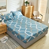 1-Piece Fitted Sheet Deep Pocket Cotton Geometric Printed Classic Elements Soft Skin Comfortable Without Pillowcases/Pillow Shams miniinthebox