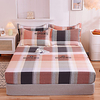 1-Piece Fitted Sheet Deep Pocket Cotton Mocha Style Geometric Printed Soft Skin Comfortable Without Pillowcases/Pillow Shams miniinthebox