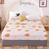 1-Piece Fitted Sheet Deep Pocket Cotton Plants Printed Soft Skin Comfortable Without Pillowcases/Pillow Shams miniinthebox