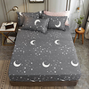 1-Piece Fitted Sheet Deep Pocket Cotton Plants Sky Galaxy Soft Skin Comfortable Without Pillowcases/Pillow Shams miniinthebox