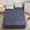 1-Piece Fitted Sheet Deep Pocket Cotton Sky Galaxy Printed Constellation Soft Skin Comfortable Without Pillowcases/Pillow Shams miniinthebox