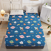 1-Piece Fitted Sheet Deep Pocket Cotton Space Printed Soft Skin Comfortable Without Pillowcases/Pillow Shams miniinthebox
