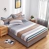 1-Piece Fitted SheetDeep Pocket Cotton Geometric Printed Delia Soft Skin Comfortable Without Pillowcases/Pillow Shams miniinthebox