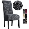 1 Piece Floral Emboss Stretch Spandex Dining Chair Cover Stretch Chair Cover Chair Protector Cover Seat Slipcover with Elastic Band for Dining Room Wedding Ceremony Banquet Home Decor miniinthebox