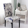 1 Piece Floral Print Stretch Removable Washable Short Dining Chair Covers,  Dining Room Chair Protector Seat Slipcover for Hotel, Banquet, Wedding, Party