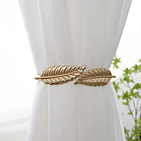 1 Piece Leaf Design Metal Curtain holdback, Curtain Decorative Tieback, Drape holdback Curtain Holder Tie Back Hook for Bedroom,  Living Room, 423cm miniinthebox