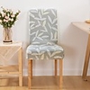 1 Piece Leaf Print Stretch Removable Washable Short Dining Chair Covers,  Dining Room Chair Protector Seat Slipcover for Hotel, Banquet, Wedding, Party