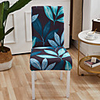 1 Piece Leaf Print Stretch Removable Washable Short Dining Chair Covers,  Dining Room Chair Protector Seat Slipcover for Hotel, Banquet, Wedding, Party