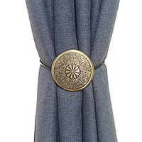 1 Piece Magnetic Curtain Tiebacks Metallic Holdbacks Modern Decorative Curtain Drape Tie Backs Holder for Home Office Thin or Thick Blackout Sheer Window Treatment