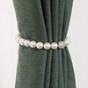 1 Piece Magnetic Curtain Tiebacks Pearl Holdbacks Modern Decorative Curtain Drape Tie Backs Holder for Home Office Thin or Thick Blackout Sheer Window Treatment