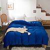 1-Piece Removable Duvet Cover for Weighted Blanket, Super Soft Short Plush With Cozy Soft Minky Dot, Just Cover For Twin/Queen/King Size(Dark Blue)