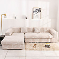 1-Piece Sofa Cover Couch Cover Furniture Protector Soft Stretch Slipcover Spandex Jacquard Fabric Super Fit for 1~4 Cushion Couch and L Shape Sofa, Easy to Install(1 Free Cushion Cover)
