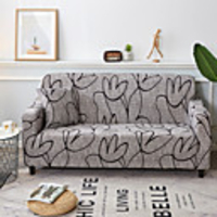 1-Piece Sofa Cover Couch Cover Furniture Protector Soft Stretch Slipcover Spandex Jacquard Fabric Super Fit for 1~4 Cushion Couch and L Shape Sofa, Easy to Install(1 Free Cushion Cover)