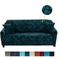 1-Piece Sofa Cover Couch Cover Furniture Protector Soft Stretch Slipcover Spandex Thickened Fabric with Jacquard Super Fit for 1~4 Cushion Couch and L Shape Sofa, Easy to Install