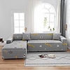 1-Piece Sofa Cover Couch Cover Furniture Protector Soft Stretch Sofa Slipcover Spandex Jacquard Fabric Super Fit for 1~4 Cushion Couch and L Shape Sofa, Easy to Install