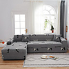1-Piece Sofa Cover Couch Cover Furniture Protector Soft Stretch Sofa Slipcover Spandex Jacquard Fabric Super Fit for 1~4 Cushion Couch and L Shape Sofa, Easy to Install(1 Free Cushion Cover)