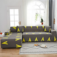 1-Piece Sofa Cover Couch Cover Furniture Protector Soft Stretch Sofa Slipcover Spandex Jacquard Fabric Super Fit for 1~4 Cushion Couch and L Shape Sofa, Easy to Install(1 Free Cushion Cover)