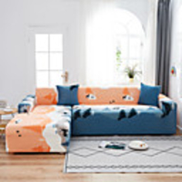 1-Piece Sofa Cover Couch Cover Furniture Protector Soft Stretch Sofa Slipcover Spandex Jacquard Fabric Super Fit for 1~4 Cushion Couch and L Shape Sofa, Easy to Install(1 Free Cushion Cover)