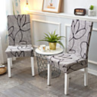 1 Piece Stretch Removable Washable Short Dining Chair Covers,  Dining Room Chair Protector Seat Slipcover for Hotel, Banquet, Wedding, Party