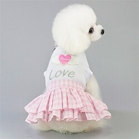 1 Pieces Pet Dog Dress Shirt Puppy Skirt Cute Doggie Dress Dog Summer Clothes Dog Apparel for Small Dogs and Cats miniinthebox