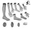 1 Set 13 Pcs Halloween Decorations Halloween Breaking hands and feets Decorations