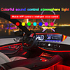 1 Set Car Environmental Atmosphere Bulb Colors Mobile App Wiring Control Bluetooth Connectivity LED Light Bar Lamp Caps 1 For 4