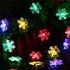 1 set LED Lantern Solar Light String Outdoor String Lights 5 Meter 20 Light Snowflake Christmas Snowflake Outdoor Waterproof Light
