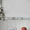 1 Set of 10 Pcs 3D Acrylic Mirror Stereo Wall Sticker Waist Line Paste Background Decoration Paste Corridor Edge Anchor Line with Back Glue