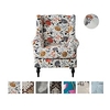 1 Set of 2 Pieces Printed Stretch Wingback Chair Cover Wing Chair Slipcovers Spandex Fabric Wingback Armchair Covers with Elastic Bottom for Living Room Bedroom Decor miniinthebox