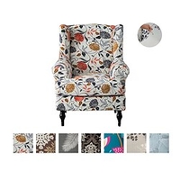1 Set of 2 Pieces Printed Stretch Wingback Chair Cover Wing Chair Slipcovers Spandex Fabric Wingback Armchair Covers with Elastic Bottom for Living Room Bedroom Decor miniinthebox