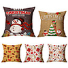 1 Set of 5 pcs Christmas Series Decorative Linen Throw Pillow Cover 18 x 18 inches 45 x 45cm For Home Decoration Christmas Decoration