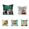 1 Set of 5 pcs Christmas Series Decorative Linen Throw Pillow Cover 18 x 18 inches 45 x 45cm For Home Decoration Christmas Decoration