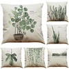 1 Set of 6 Pcs Botanical Series Decorative Linen Throw Pillow Case Cushion Cover 18 x 18 inches 45 x 45 cm