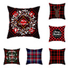 1 Set of 6 pcs Christmas Series Decorative Linen Throw Pillow Cover 18 x 18 inches 45 x 45cm For Home Decoration Christmas Decoration
