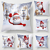 1 Set of 6 pcs Christmas Series Decorative Linen Throw Pillow Cover for Christmas Gift Home Decoration, 18 x 18 inches 45 x 45 cm
