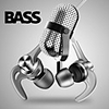 1 Wired In-ear Earphone 3.5mm Audio Jack Stereo Dual Drivers with Microphone with Volume Control InLine Control for Sport Fitness
