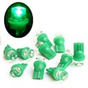 10 Green LED T8 Car Bulbs with 1 LED