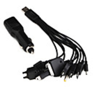 10-in-1 Multifunction USB Car Charger for iPhone and More (Black)